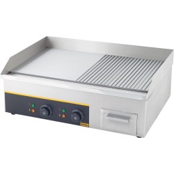 Płyta grillowa 1/2 gładka, 1/2 ryflowana, P 3.5 kW, U 230 V