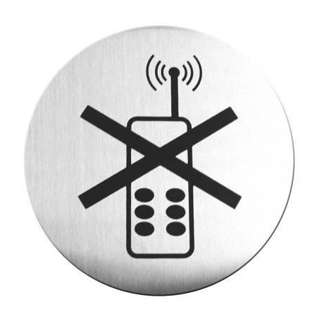 Tabliczka informacyjna samoprzylepna - zakaz używania telefonów komórkowych Wariant podstawowy