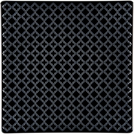 Talerz płytki, kolor czarny, Marrakesz, 255x255 mm