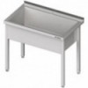 Stół z basenem 1-komorowym spawany 600x600x850 mm h 300 mm