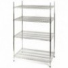 Regał magazynowy chromowany 4 półki 1220x455x1800mm